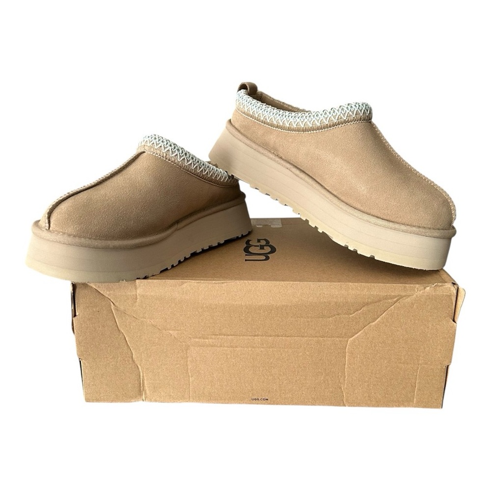 UGG Braid Tazz Low Platform Clog Slippers Sand Women’s Size 8